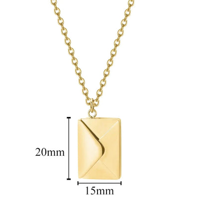 Envelope Necklace With Message - message necklace - italy shopping
