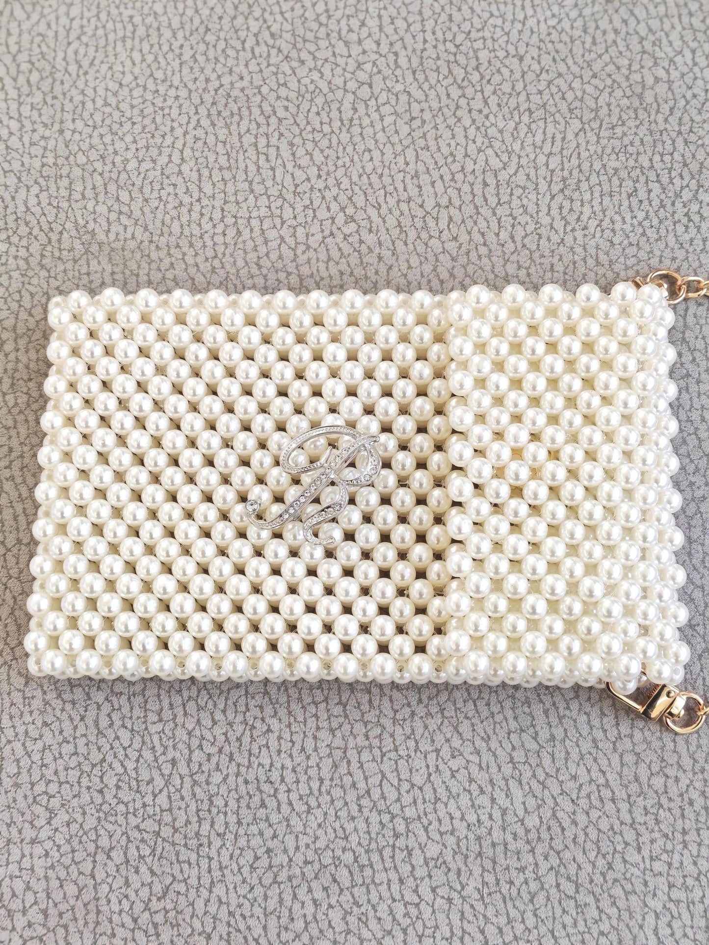 Borsetta fatta a mano con perle - italy shopping