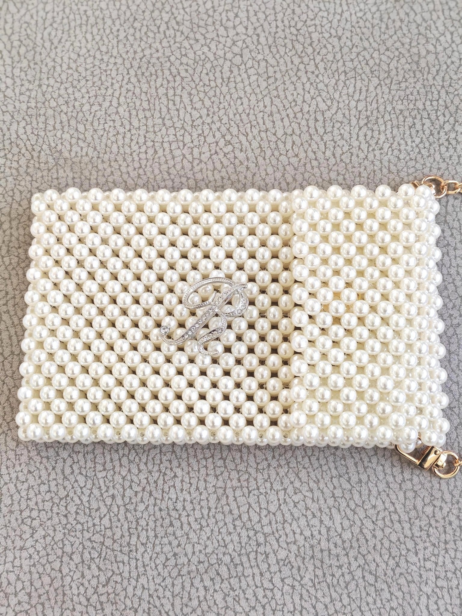 Borsetta fatta a mano con perle - italy shopping