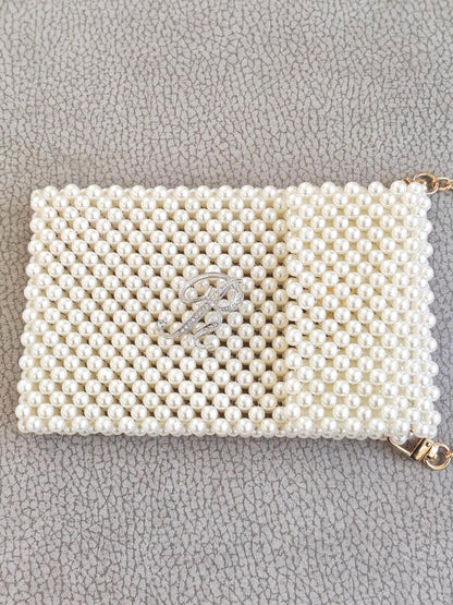 Borsetta fatta a mano con perle - italy shopping