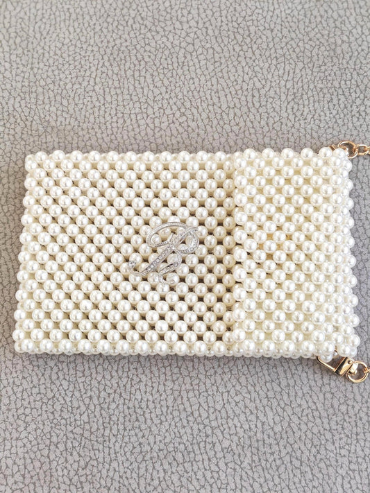 Borsetta fatta a mano con perle - italy shopping