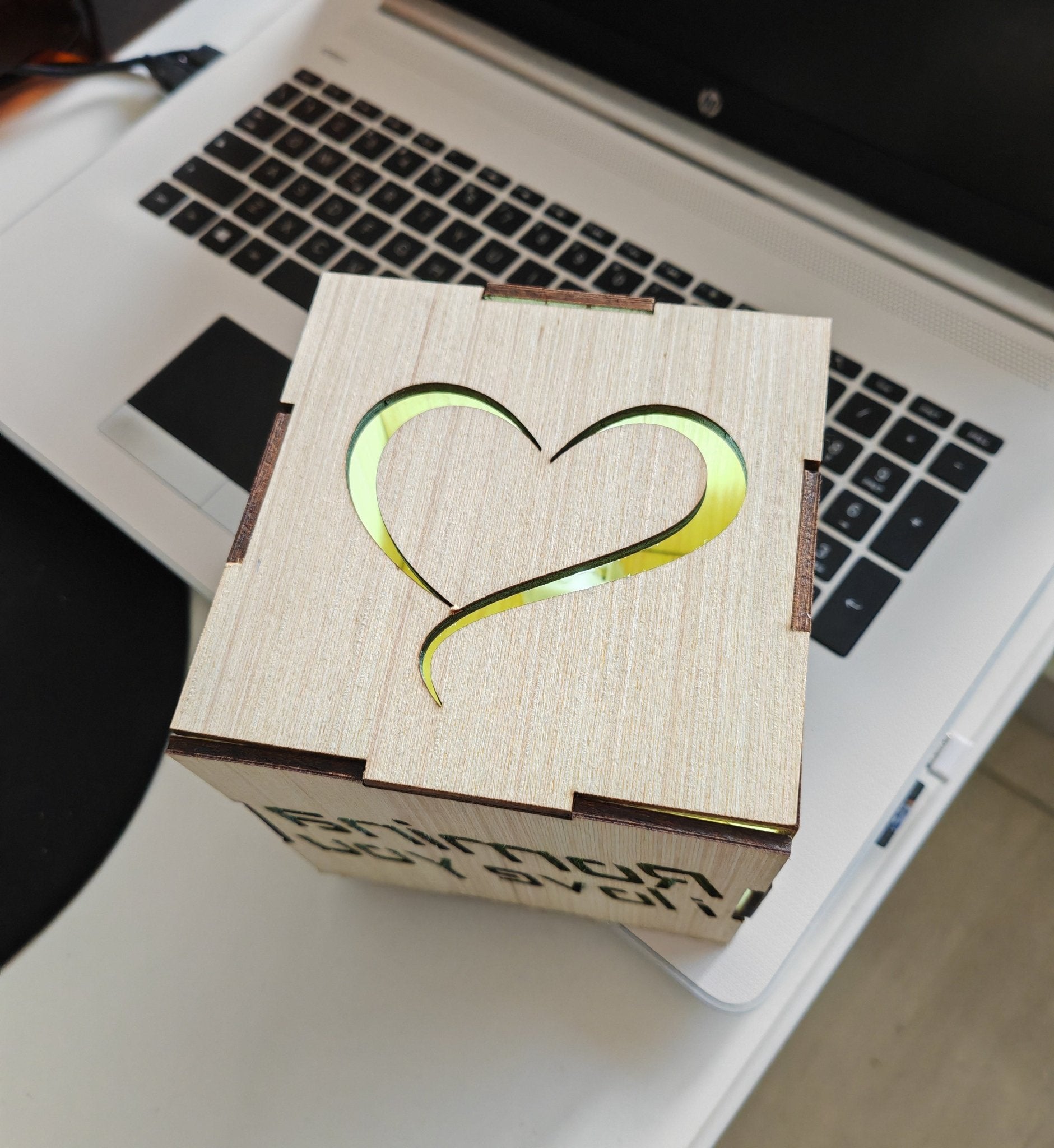Cubo luminoso con dedica - italy shopping